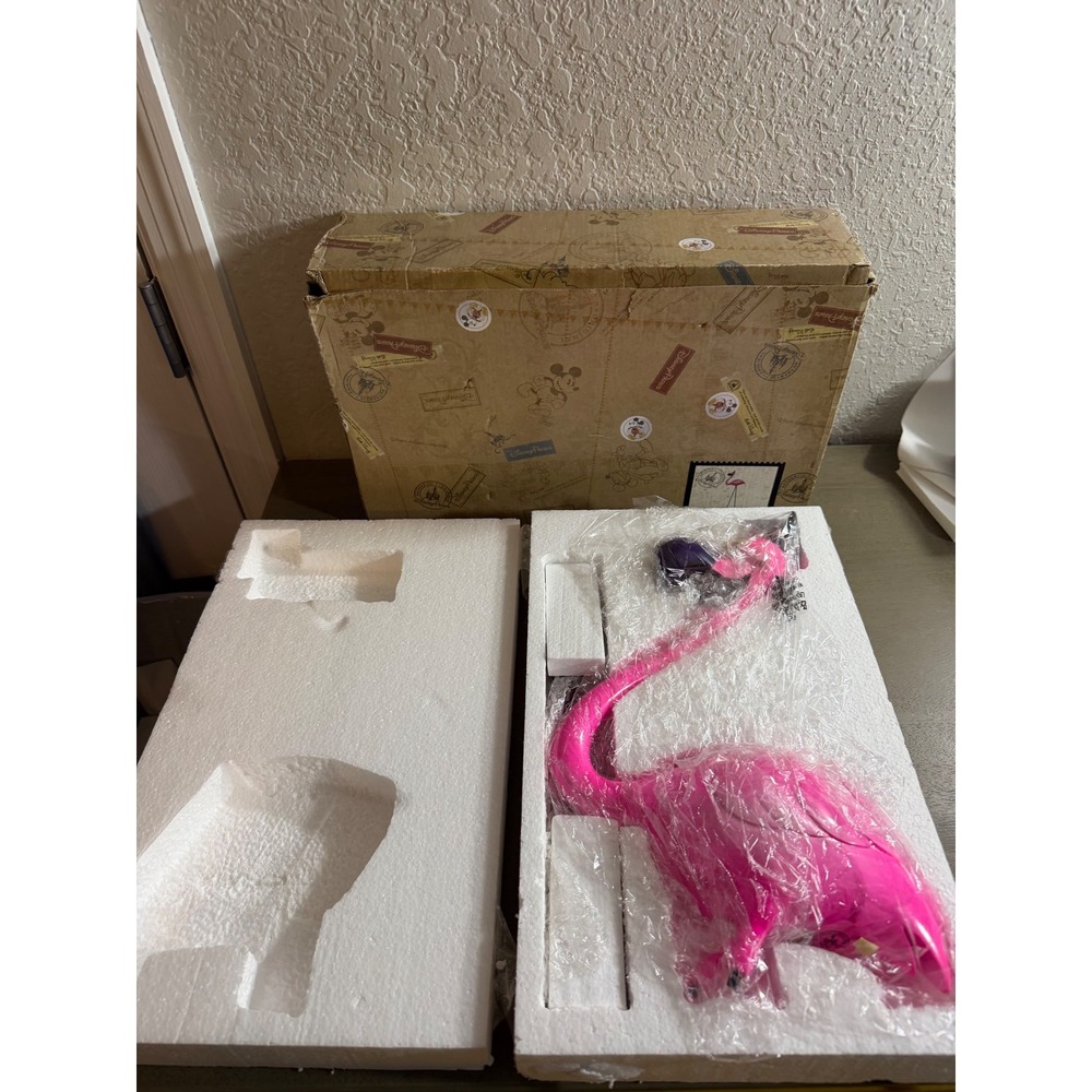 Disney Parks Alice in Wonderland Pink Flamingo Lawn Ornament Garden Stake New